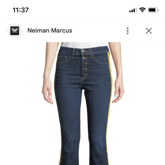 Veronica Beard Carolyn Tuxedo Striped Jeans - size 24 - Picture 16 of 16